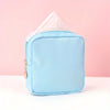 Solid Color Mini Makeup Bag – Portable Zipper Cosmetic Pouch & Sanitary Napkin Storage Clutch for Women