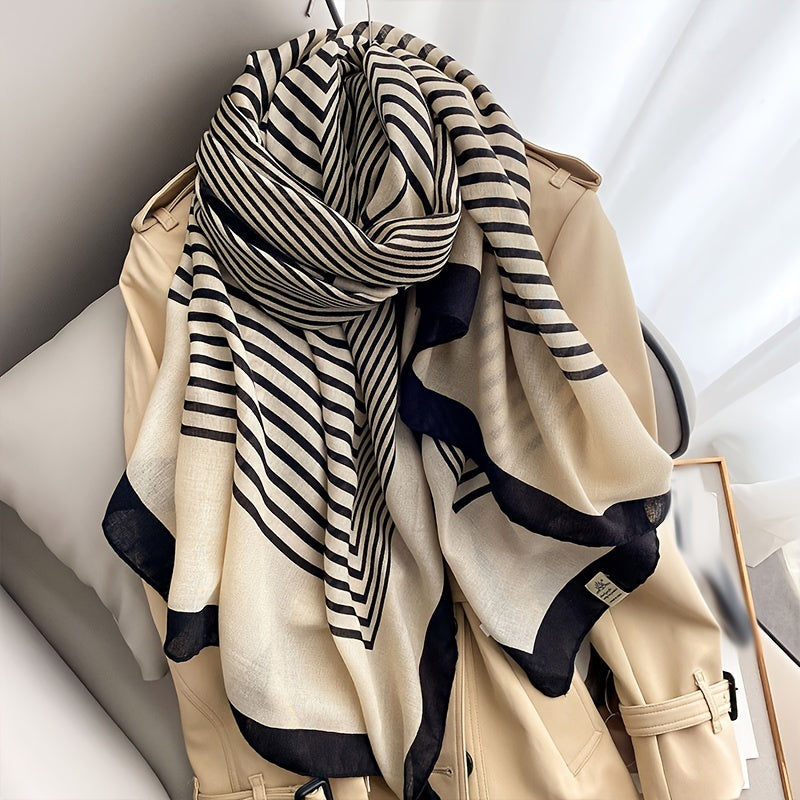 Lightweight Winter Scarf for Women, Imitation Silk Shawl Neckerchief Wrap