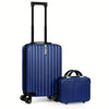 2-Piece Hardshell Luggage Set – 20-Inch (51 cm) Carry-On & 14-Inch (36 cm) Makeup Case, Spinner Wheels, TSA Combination Lock – Rose Gold / Silver / Deep Blue