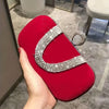 Mini Rhinestone Clutch with Detachable Chain – Glossy Evening Bag for Weddings & Parties (Red/Black)