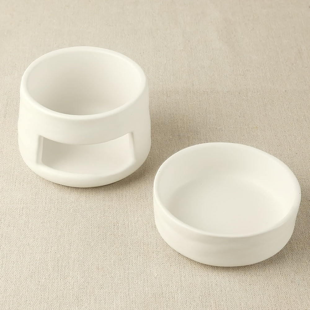 Modern Ceramic Aromatherapy Oil Burner & Diffuser – 100ml Smoke-Free Essential Oil Warmer, 3.94 in (10 cm) European Style