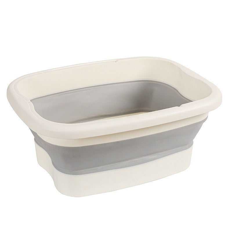 Foldable Foot Bath Tub with Massage Protrusions, Portable Deep Foot Spa – Space-Saving PP Soaking Tub for Home, No Electricity