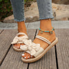 Women's Bowknot Slide Sandals – Lightweight Casual Open-Toe Flat Slip-On Summer Shoes