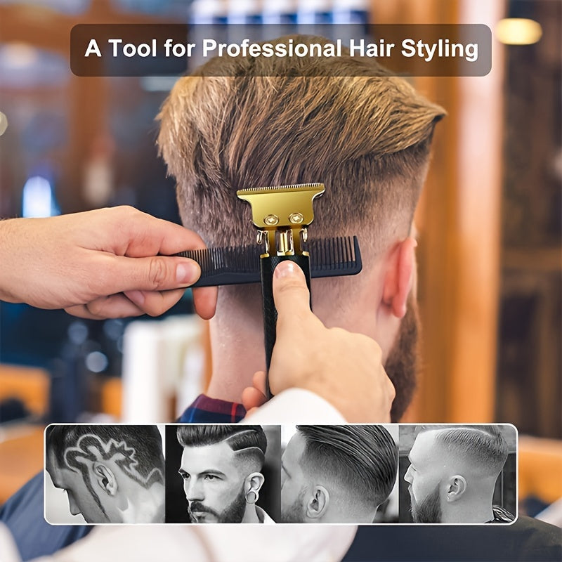 Cordless USB Rechargeable Hair Clipper Trimmer Set - Professional Hair Cutting Kit