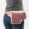 Women's Convertible Crossbody Waist & Chest Bag - Faux Leather Hands-Free Organizer with Zipper and Adjustable Strap - Black, Bright Pink, Grey, Coffee, Dark Brown