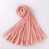 Long Jersey Hijab - Lightweight Breathable Solid Scarf, Windproof Elegant Shawl for Women