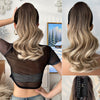 YUSULAXI 16 in (40 cm) Deep Wave Clip-In Ponytail Extension - Heat-Resistant Synthetic Hairpiece in Natural Brown, Black, Dark Brown, Red, Burgundy, Golden Ombre