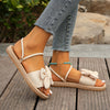 Women's Bowknot Slide Sandals – Lightweight Casual Open-Toe Flat Slip-On Summer Shoes