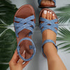 Women's Crisscross Strap Flat Sandals – Lightweight Open Toe Ankle Strap Summer Shoes