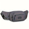 15.75-inch (40 cm) Zippered Waist Bag – Adjustable Strap Lightweight Oxford Fanny Pack for Hiking, Travel & Sports