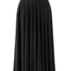 Plus Size Modal Bustier & Mid-Length High-Waist Pleated Swing Skirt 2-in-1 Lightweight Stretch