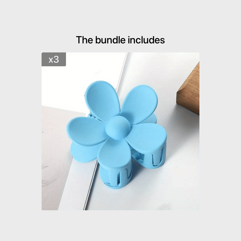 Flower Frosted Candy Hair Claw Clip – Non-Slip Strong Hold Jaw Clip for Women & Girls