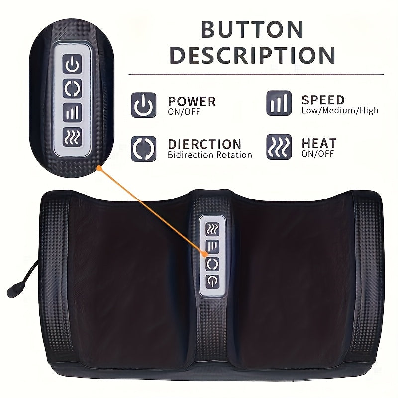 Foot Massager with Heat & Deep Kneading – Compression Therapy for Feet, Legs & Arms – Plug-In Home & Office Relaxation Gift