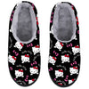 Women's Cute Cartoon Character Slip-On Slippers – Plush Flannel Lining, Non-Slip Rubber Sole, Indoor/Outdoor Cozy House Shoes