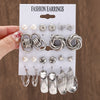 11-Pair Gold Earring Set – Mixed Shape Zinc Alloy Studs for Women Daily Wear & Gifts