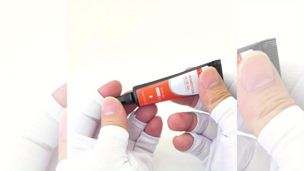 15ml (0.5 fl oz) Nail Rhinestone Glue — No-Wipe UV/LED Gel Adhesive for Crystals, Beads & 3D Nail Art