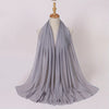 Windproof Chiffon Hijab Scarf - Lightweight Solid Color Shawl & Head Wrap for Women, Travel & Beach
