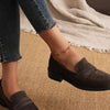 Women's British-Style Penny Loafers Slip-On Flats with Synthetic Upper and PU Sole