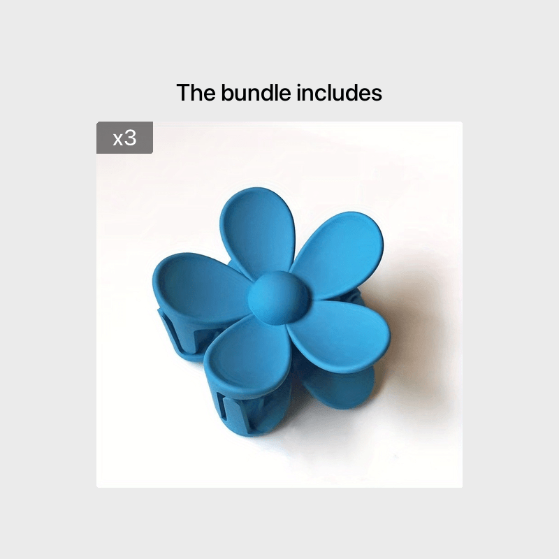 Flower Frosted Candy Hair Claw Clip – Non-Slip Strong Hold Jaw Clip for Women & Girls