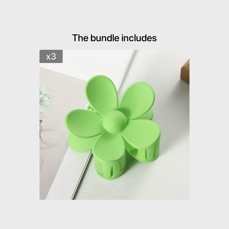 Flower Frosted Candy Hair Claw Clip – Non-Slip Strong Hold Jaw Clip for Women & Girls