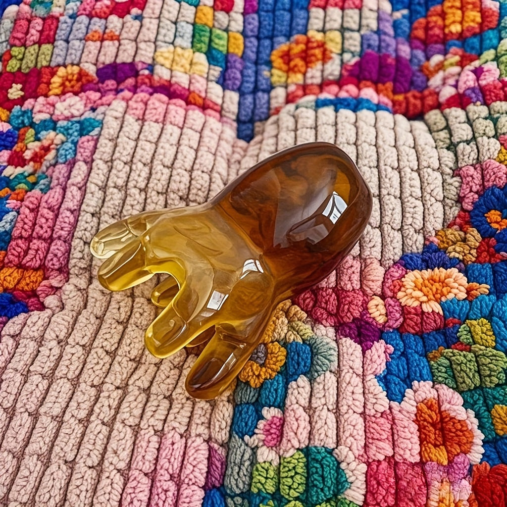 Octopus Head Scalp & Body Massage Tool – Ergonomic Natural Crystal Resin Gua Sha Comb for Acupressure & Muscle Relaxation