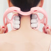 Pink 6-Ball Ergonomic Trigger Point Massager - Dual-Action Handheld Neck & Shoulder Massager for Full Body