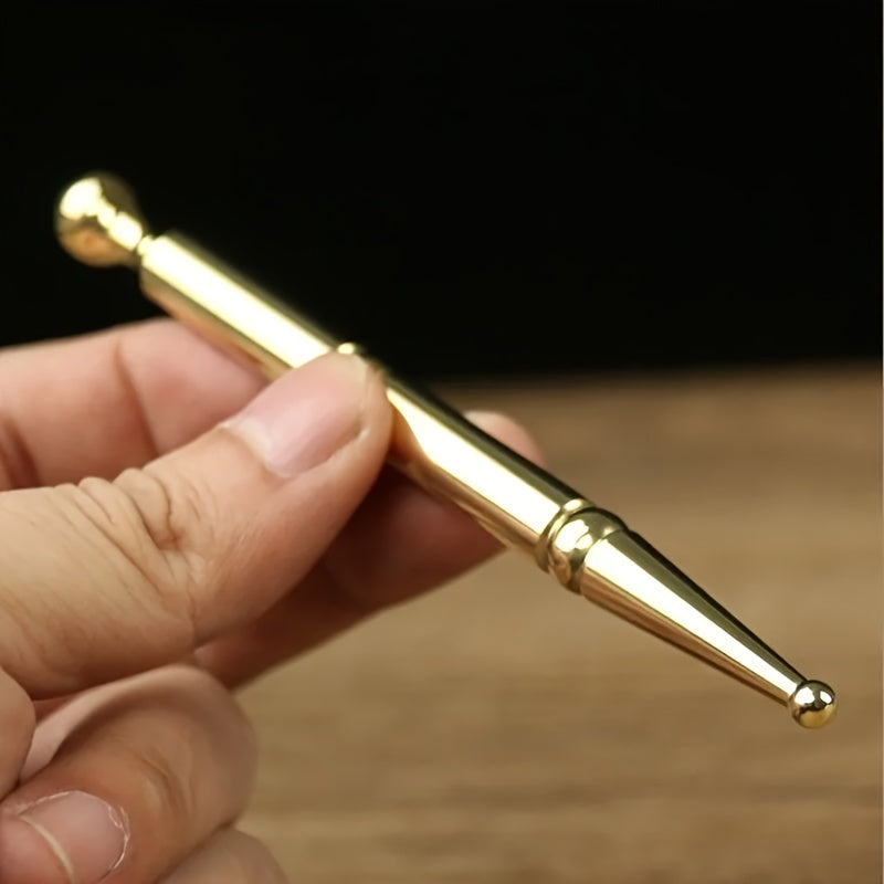 Pure Copper Acupoint Massage Pen - Ergonomic Ear & Eye Massager for Acupressure & Myofascial Relief