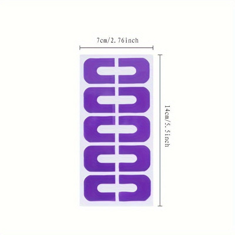 60-Pack U-Shape Nail Polish Protector Guards – Peel-Off Finger & Cuticle Protectors for Manicure, Stamping & Nail Art, Odorless