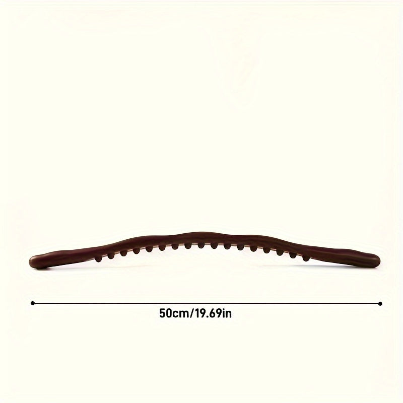 19-Bead Meridian Rolling Massage Stick — Manual Neck, Back & Abdominal Body Massager