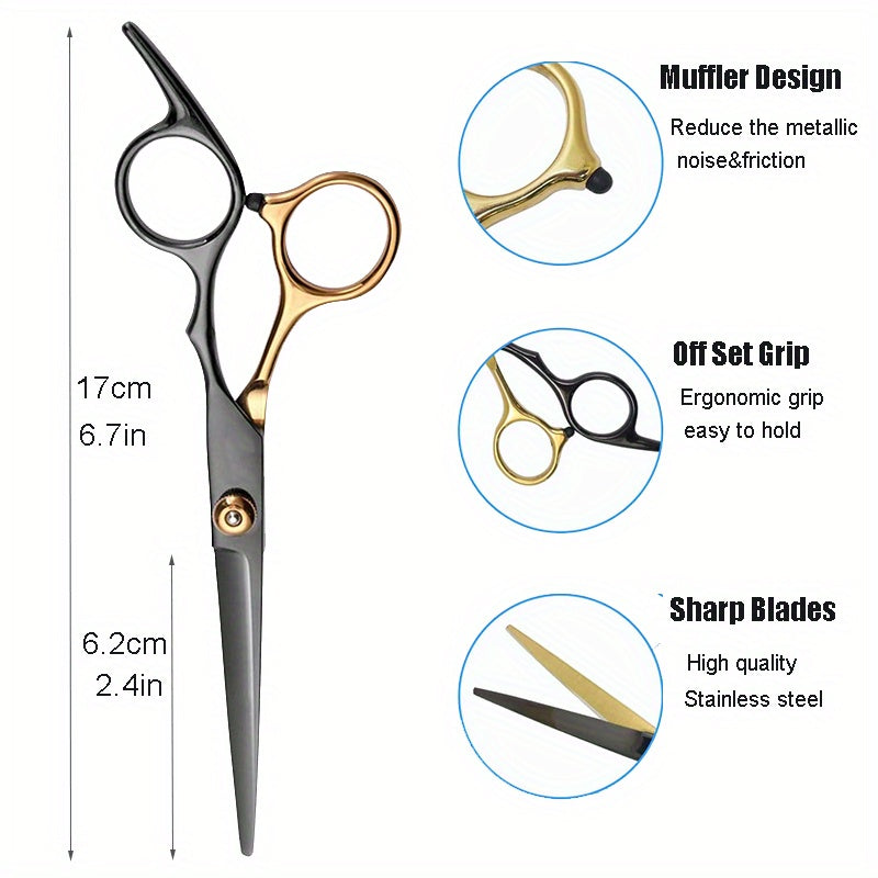 Professional Barber Shears Set - Hair Cutting & Thinning Scissors for Men, Women & Pet Grooming
