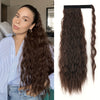 Curly Wave Clip-In Hair Extensions 22-34 in (56-86 cm) - High-Temperature Synthetic Fiber, Wrap Curls, Instant Volume, Non-Slip Breathable Net