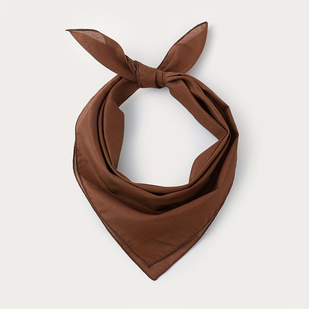 Elegant Women's Solid Square Scarf - Soft Polyester Neck Wrap, Shawl & Headscarf for Casual & Formal Wear