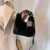 Plush Faux Fur Crossbody Bag for Women – Small Zippered Winter Handbag, Chic Everyday & Evening Purse