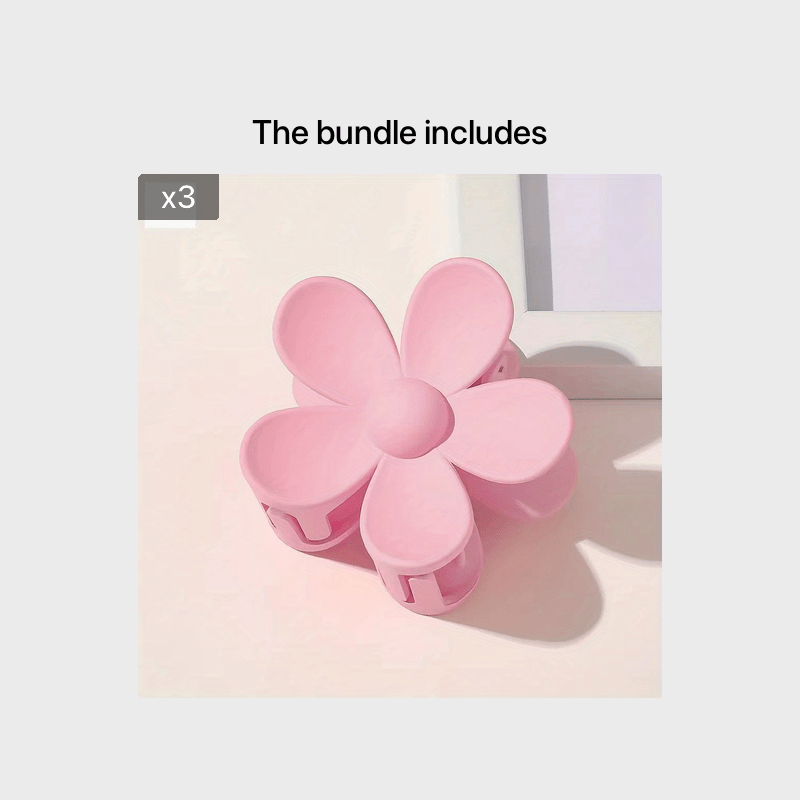 Flower Frosted Candy Hair Claw Clip – Non-Slip Strong Hold Jaw Clip for Women & Girls