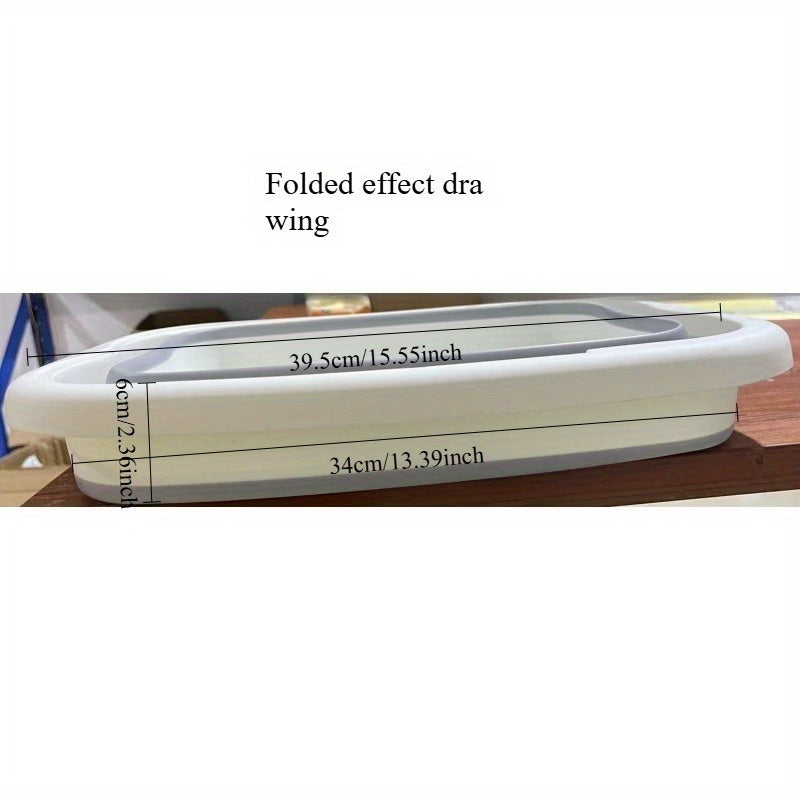 Foldable Foot Bath Tub with Massage Protrusions, Portable Deep Foot Spa – Space-Saving PP Soaking Tub for Home, No Electricity