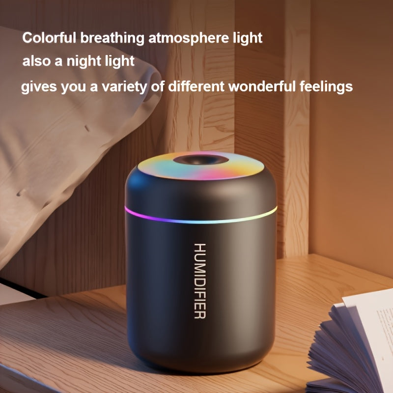 Aromatherapy Mist Diffuser and USB Humidifier with Essential Oil, Color-Changing Night Light and Cold Mist for Plant Health