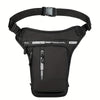 Black Nylon Crossbody Bag with Tassel, Adjustable Strap and Zipper Closure