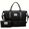 2-Pack Large Capacity Travel Duffle Bags Foldable Weekender Gym Tote with Shoe Compartment Lightweight Luggage Organizer