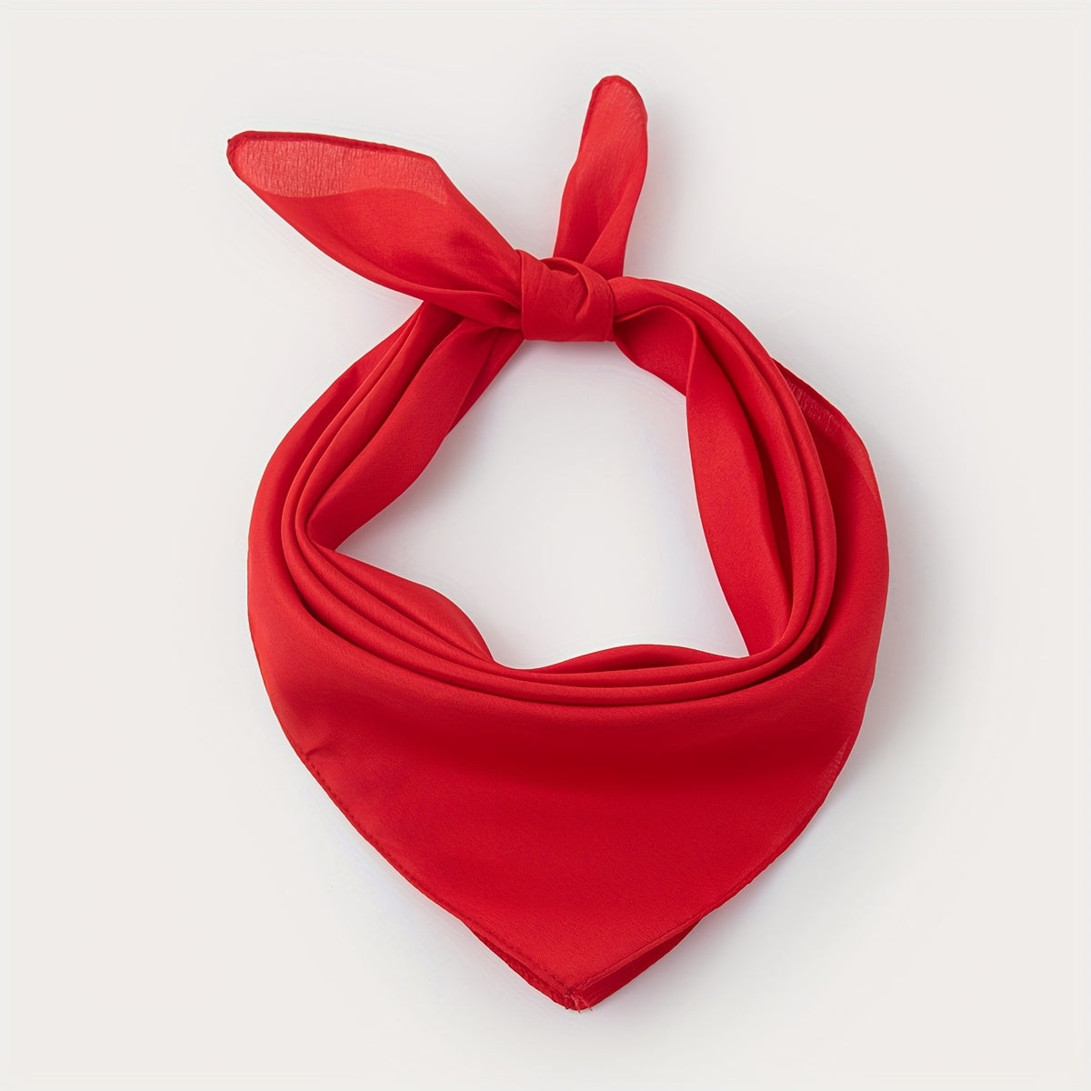 Elegant Women's Solid Square Scarf - Soft Polyester Neck Wrap, Shawl & Headscarf for Casual & Formal Wear