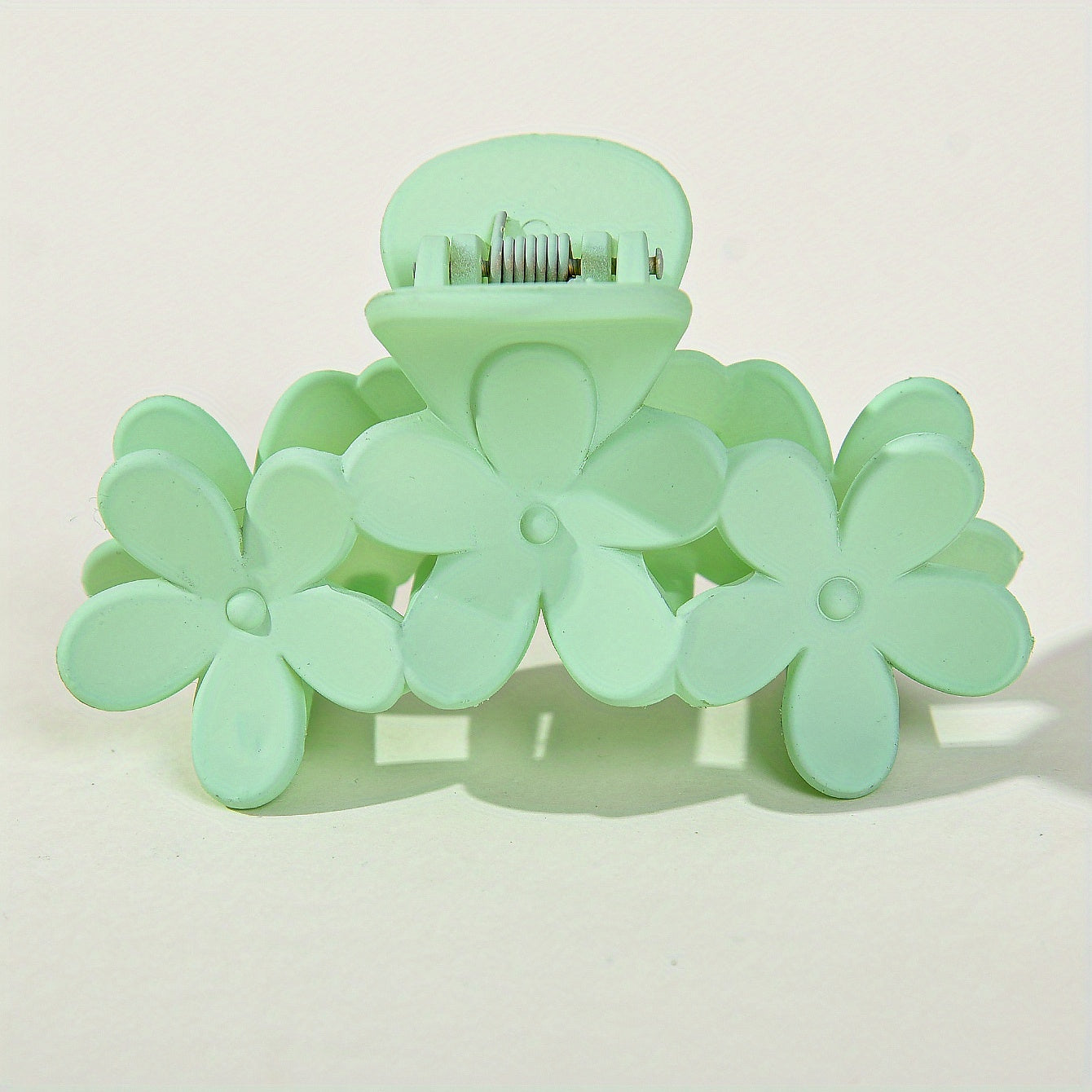 Bohemian Flower Hair Claw Clip - Solid Color Plastic Ponytail Hair Clip for Women