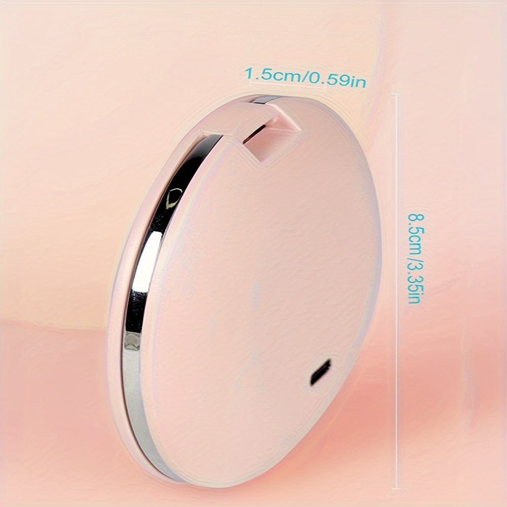 LED Travel Makeup Mirror - Lighted Double-Sided Compact with 2X & 5X Magnification, USB Rechargeable Foldable Handheld for Purse & Pocket