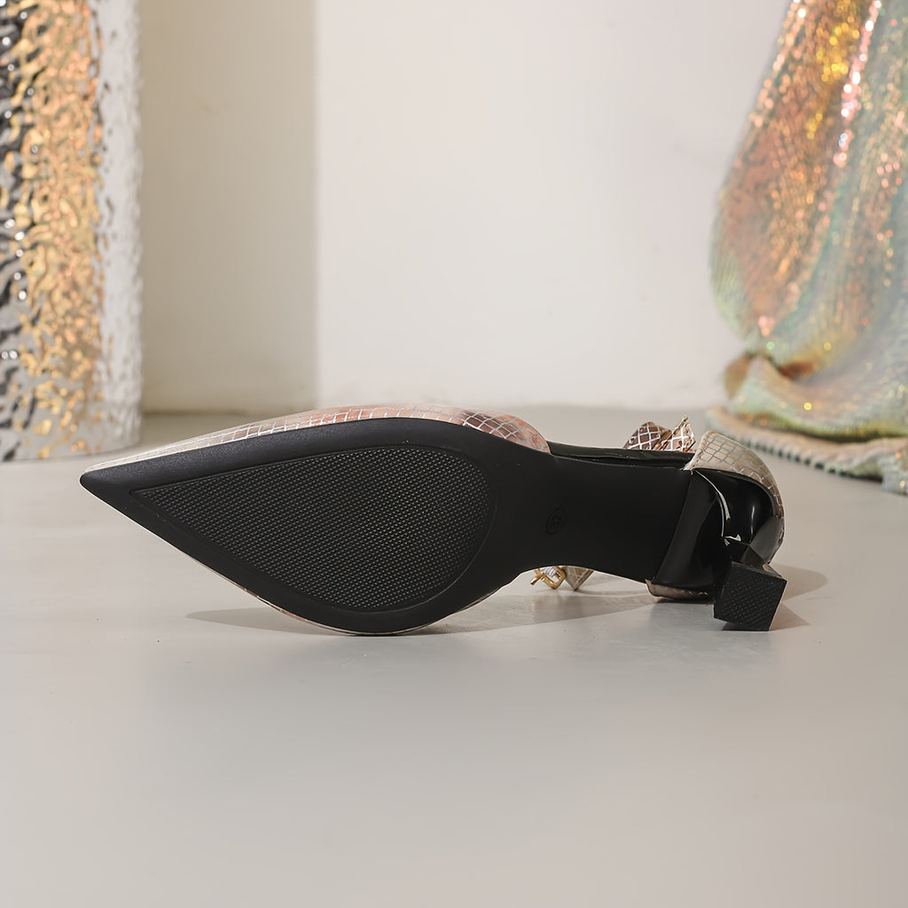 Women's White/Black Pointed-Toe Bell Heel D'Orsay Pumps - PU Leather Formal Wedding, Party & Office Shoes