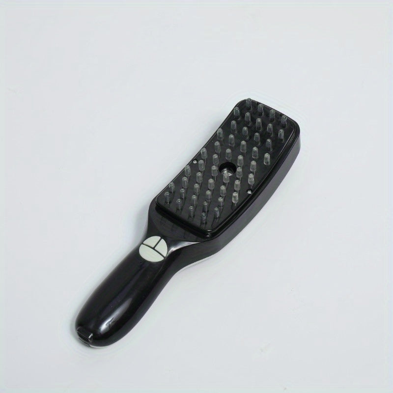 Electric Scalp Massager Comb with Negative Ion Spray & Hydration - Portable Rechargeable Scalp Brush for Dandruff Relief, Salon-Quality Massage for Women & Girls (Black/Red)