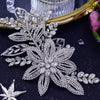 Handmade Rhinestone Floral Bridal Hairpiece – Crystal Flower Wedding Headpiece for Bride & Bridesmaids