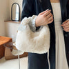 Plush Faux Fur Crossbody Bag for Women – Small Zippered Winter Handbag, Chic Everyday & Evening Purse