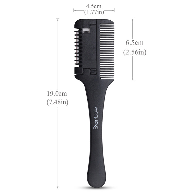 Salon-Grade Hair Thinning Comb with Razor Blade for Trimming & Styling