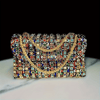 Women's Rhinestone Evening Handbag - Lightweight PU Crossbody & Shoulder Purse with Adjustable Strap and Magnetic Closure, Multi-Color for Weddings, Parties & Prom
