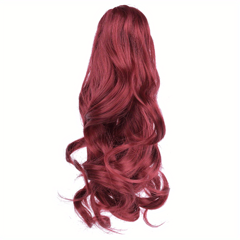 Clip-In Curly Ponytail Hair Extension – 11.8 in (30 cm) Loose Wave Claw Clip, Synthetic High-Temp Fiber for Women