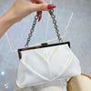Women's White Lace Crossbody Clutch with Detachable Chain Strap - Wedding & Evening Bag