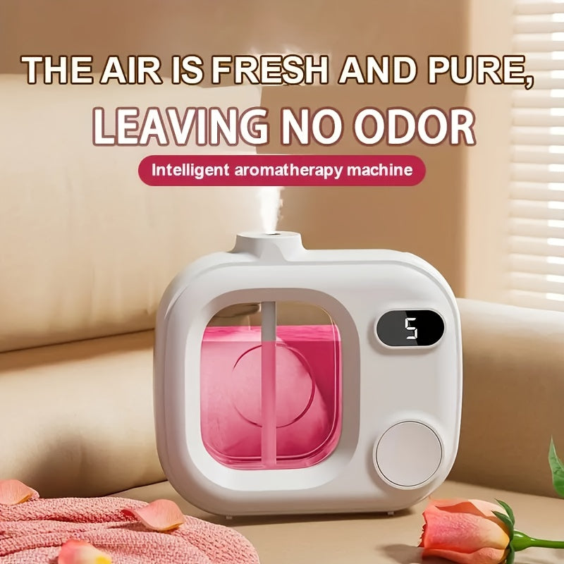 Portable Rechargeable Aroma Diffuser — One-Button, 5-Speed Adjustable Timer, USB Charging, Empty Bottle for Essential Oils & Perfume